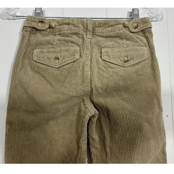 Polo Ralph Lauren Boys Wide Corduroy Pants Size 8 Beige Taupe Flap Pockets - Picture 5 of 11